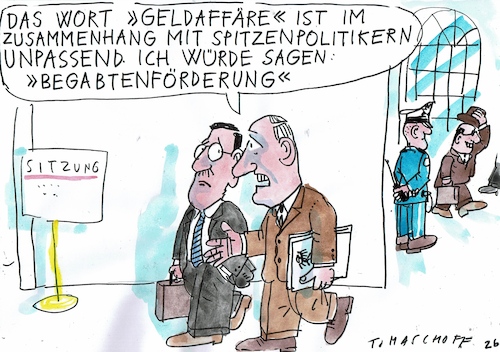 Cartoon: Geld (medium) by Jan Tomaschoff tagged politiker,bestechung,politiker,bestechung
