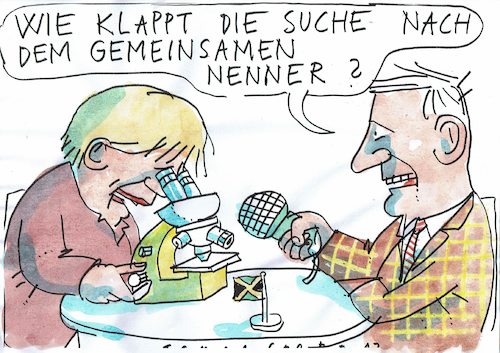 Cartoon: gemeinsamer Nenner (medium) by Jan Tomaschoff tagged jamaica,koalition,jamaica,koalition