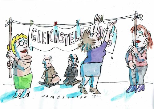Cartoon: Gender (medium) by Jan Tomaschoff tagged geschlechtsrollen,gleichstellung,geschlechtsrollen,gleichstellung