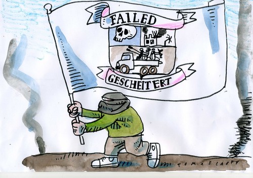 Cartoon: Gescheitert (medium) by Jan Tomaschoff tagged terror,destruktivität,terror,destruktivität