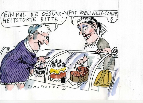 Cartoon: Gesunbdheitstorte (medium) by Jan Tomaschoff tagged gesundheit,ernährung,gesundheit,ernährung