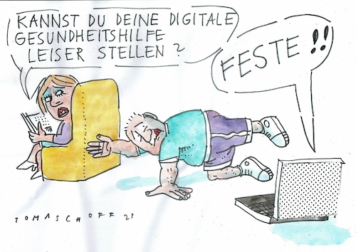 Cartoon: Gesundheitshilfe online (medium) by Jan Tomaschoff tagged internet,gesundheit,gymnastik,yoga,internet,gesundheit,gymnastik,yoga