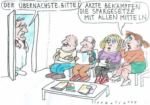 Cartoon: Gesundheitsreform (medium) by Jan Tomaschoff tagged gesundheit,kosten,kassen,defizit,reform,gesundheit,kosten,kassen,defizit,reform