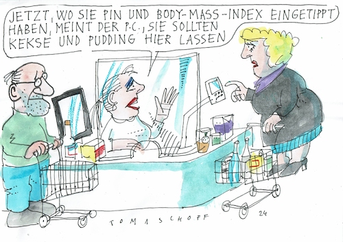 Cartoon: Gewicht (medium) by Jan Tomaschoff tagged ernährung,übergewicht,computer,ernährung,übergewicht,computer