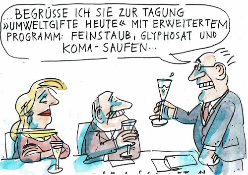 Cartoon: Gifte (medium) by Jan Tomaschoff tagged umwelt,gifte,alkohol,umwelt,gifte,alkohol