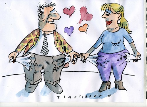 Cartoon: Glück (medium) by Jan Tomaschoff tagged glück,geld,liebe,glück,geld,liebe