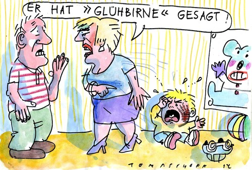 Cartoon: Glühbirnen (medium) by Jan Tomaschoff tagged glühlampenverbot,energie,strom,glühlampenverbot,energie,strom