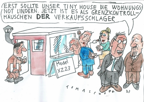 Cartoon: Grenzen (medium) by Jan Tomaschoff tagged migration,grnezkontrollen,migration,grnezkontrollen