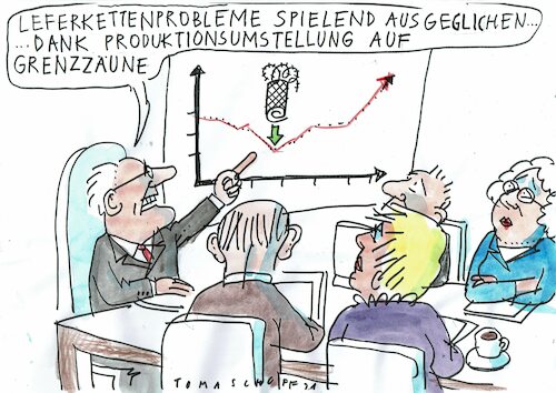 Cartoon: Grenzzäune (medium) by Jan Tomaschoff tagged grenzen,flüchtlinge,migration,abschottung,grenzen,flüchtlinge,migration,abschottung