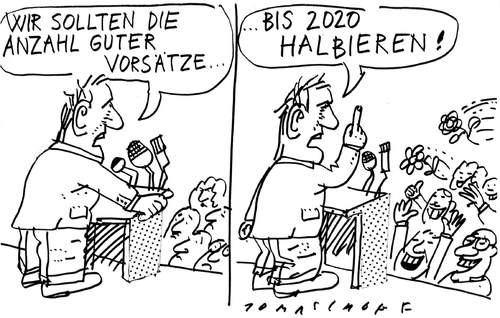 Cartoon: halbierung (medium) by Jan Tomaschoff tagged vorsatz,vorsätze,halbieren,politiker,halbierung,halbieren,rede,politiker,wahlversprechen,versprechen,wahl,wahlen,vorsatz,vorsätze,ahlen