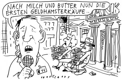 Cartoon: Hamsterkäufe (medium) by Jan Tomaschoff tagged wirtschaftskrise,rezession,geldpolitik