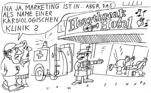 Cartoon: Heartbreak Hotel (medium) by Jan Tomaschoff tagged gesundheitsreform,krankenkassen,generationen,alterspyramide,lebenserwartung