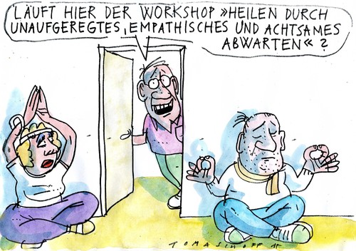 Cartoon: Heiler (medium) by Jan Tomaschoff tagged aussenseitermedizin,aussenseitermedizin