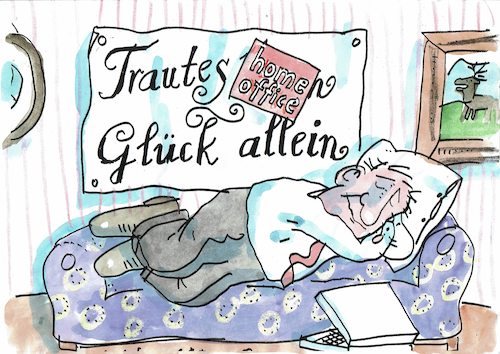 Cartoon: Heim (medium) by Jan Tomaschoff tagged coarona,home,office,coarona,home,office