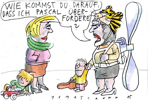 Cartoon: Helikoptermama (medium) by Jan Tomaschoff tagged erziehung,erziehung