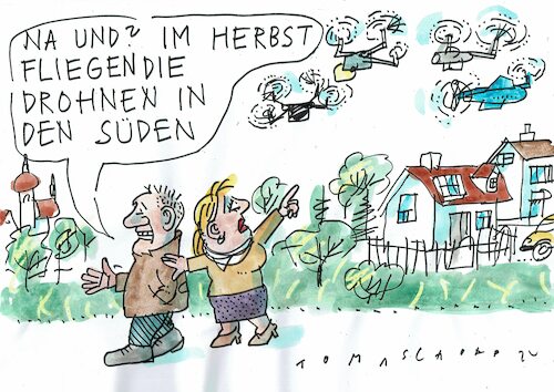 Cartoon: Herbst (medium) by Jan Tomaschoff tagged drohnen,krieg,ukraine,drohnen,krieg,ukraine