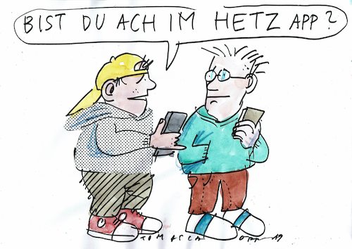 Cartoon: Hetze (medium) by Jan Tomaschoff tagged internet,hetze,hass,internet,hetze,hass
