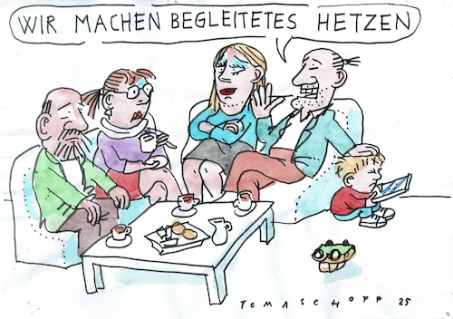 Cartoon: Hetzen (medium) by Jan Tomaschoff tagged internet,soziale,medien,hetze,internet,soziale,medien,hetze