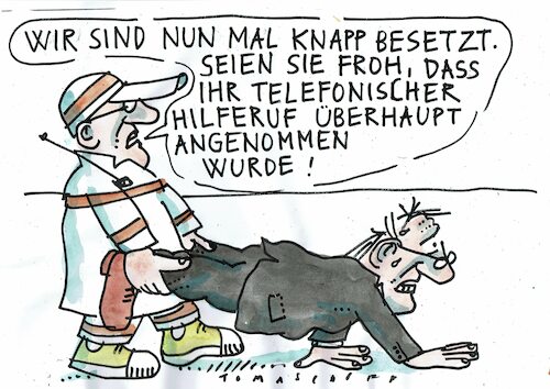Cartoon: Hilfe (medium) by Jan Tomaschoff tagged alter,pflege,demografie,fachkräftemangel,alter,pflege,demografie,fachkräftemangel