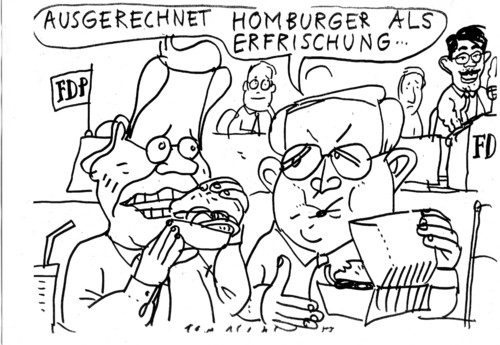 Cartoon: Homburger (medium) by Jan Tomaschoff tagged homburger,fdp