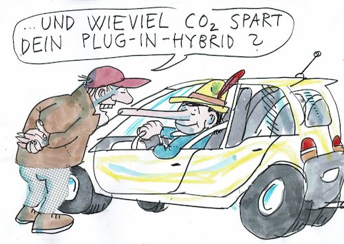 Cartoon: Hybrid (medium) by Jan Tomaschoff tagged umwelt,co2,hybrid,umwelt,co2,hybrid
