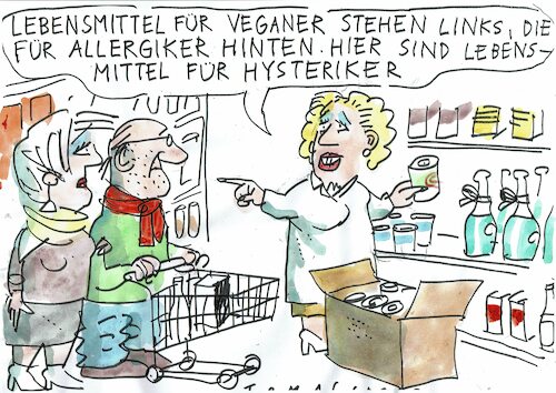 Cartoon: Hysteriker (medium) by Jan Tomaschoff tagged gesundheit,ernährung,glücksversprechen,gesundheit,ernährung,glücksversprechen