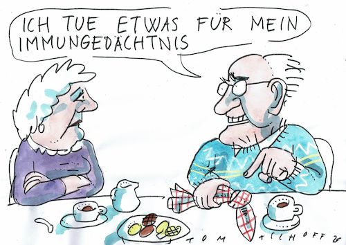 Cartoon: Immun (medium) by Jan Tomaschoff tagged epidemie,immunität,abwehr,epidemie,immunität,abwehr