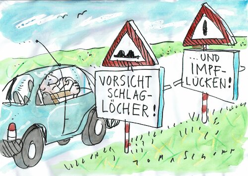 Cartoon: Impflücken (medium) by Jan Tomaschoff tagged corona,impfung,corona,impfung