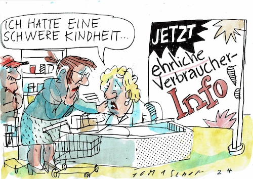 Cartoon: Info (medium) by Jan Tomaschoff tagged handel,verbraucher,information,privatleben,handel,verbraucher,information,privatleben