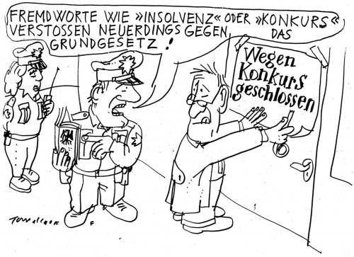 Cartoon: Insolvenzen (medium) by Jan Tomaschoff tagged insolvenzen,konkurse,wirtschaftskrise