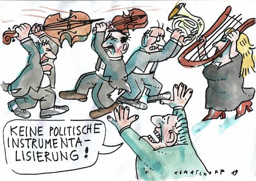 Cartoon: Instrumentalisierung (medium) by Jan Tomaschoff tagged streitkultur,meinungsvielfalt,toleranz,streitkultur,meinungsvielfalt,toleranz