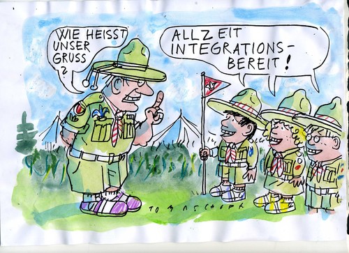 Cartoon: integrationsbereit (medium) by Jan Tomaschoff tagged integration,integration
