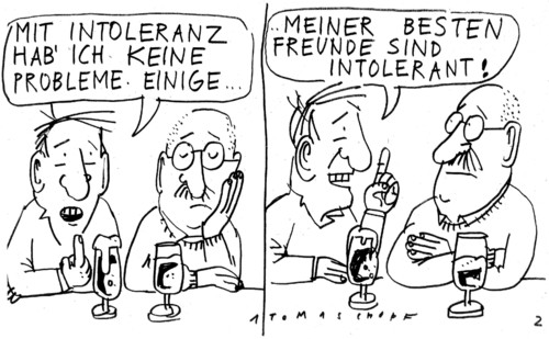 Cartoon: Intoleranz (medium) by Jan Tomaschoff tagged intoleranz,toleranz,intoleranz,toleranz