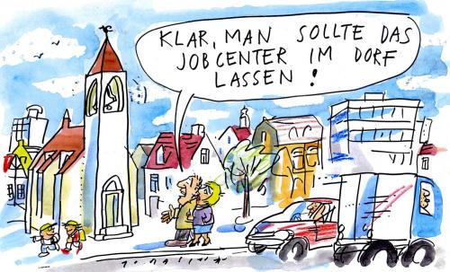 Cartoon: Job Center (medium) by Jan Tomaschoff tagged jobcenter,agentur,für,arbeit,arbeitslosigkeit,wirtschaftskrise