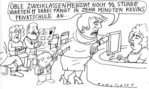 Cartoon: Kevin (medium) by Jan Tomaschoff tagged gesundheitsreform,patienten,krankenkassen