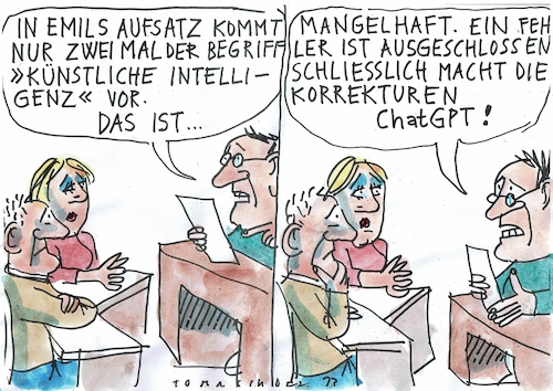 Cartoon: KI (medium) by Jan Tomaschoff tagged chatgpt,künstliche,intelligenz,chatgpt,künstliche,intelligenz
