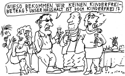 Cartoon: Kinderfrei (medium) by Jan Tomaschoff tagged kinderfreibeträge,kinderfreibeträge,familie,kinder