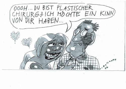 Cartoon: Kinn Kind (medium) by Jan Tomaschoff tagged gesundheit,schönheit,chirurgie,gesundheit,schönheit,chirurgie