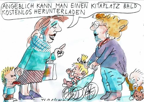 Cartoon: Kitaplatz (medium) by Jan Tomaschoff tagged kitas,kitas