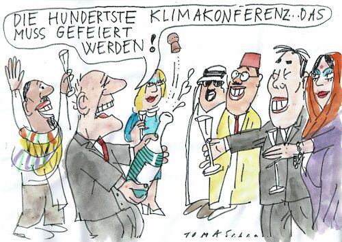 Cartoon: Klimagipfel (medium) by Jan Tomaschoff tagged klima,gipfel,politiker,klima,gipfel,politiker