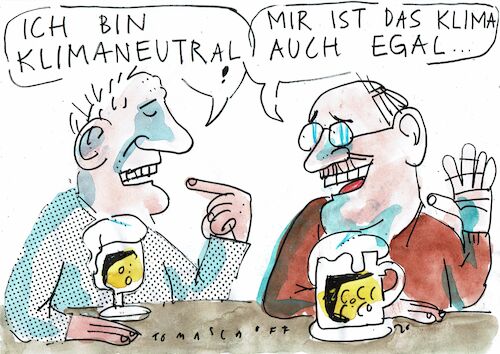 Cartoon: klimaneutral (medium) by Jan Tomaschoff tagged klima,politiker,versprechen,klima,politiker,versprechen