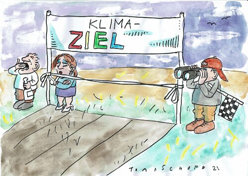 Cartoon: Klimaziele (medium) by Jan Tomaschoff tagged klimawandel,klimaziele,versprechen,klimawandel,klimaziele,versprechen