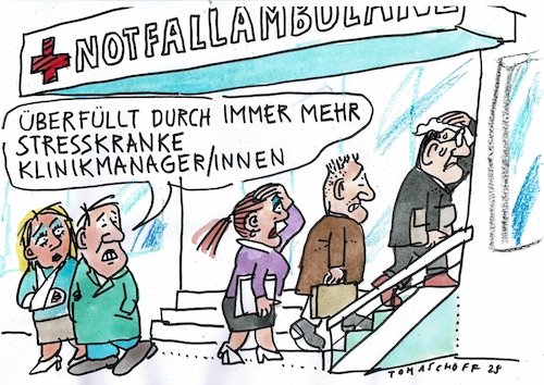 Cartoon: Kliniken (medium) by Jan Tomaschoff tagged gesundheit,krankenhaus,reform,gesundheit,krankenhaus,reform