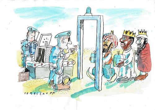 Cartoon: Könige (medium) by Jan Tomaschoff tagged weihnachte,drei,könige,weihnachte,drei,könige