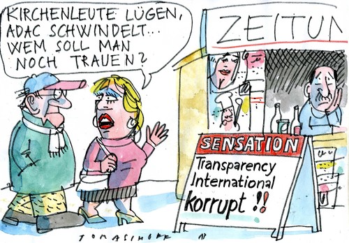Cartoon: Korruption (medium) by Jan Tomaschoff tagged korruption,glaubwürdeigkeit,korruption,glaubwürdeigkeit