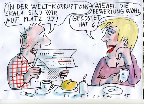 Cartoon: Korruption (medium) by Jan Tomaschoff tagged korruption,korruption