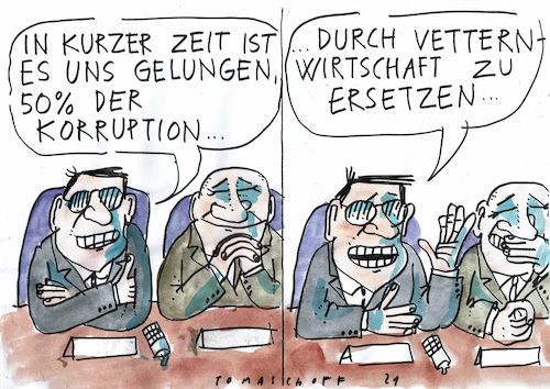 Cartoon: Korruption (medium) by Jan Tomaschoff tagged korruption,korruption