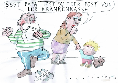 Cartoon: Krankenkasse (medium) by Jan Tomaschoff tagged gesundheit,geld,kassen,warken,reform,gesundheit,geld,kassen,warken,reform