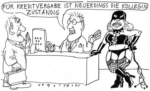 Cartoon: Kredite (medium) by Jan Tomaschoff tagged banken,kredite,