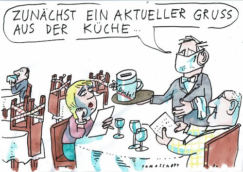 Cartoon: Küche (medium) by Jan Tomaschoff tagged gastronomie,krise,corona,shutdown,gastronomie,krise,corona,shutdown